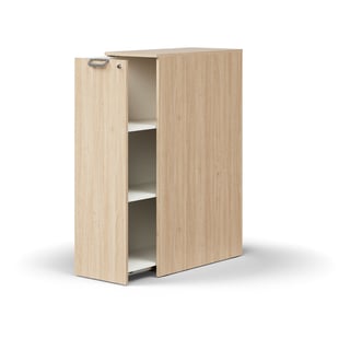 Kaustakapp QBUS, vasak, 1250 x 400 x 800 mm, lukuga, käepide, tamm