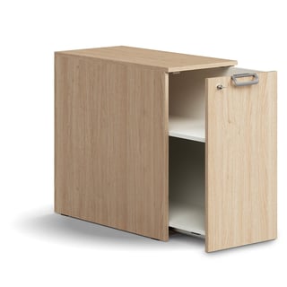 Sidoskåp QBUS, höger med handtag, 740x400x800 mm, ek