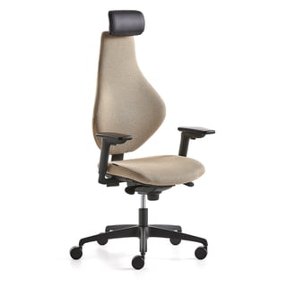 Office chair HURRAY, high back, sand