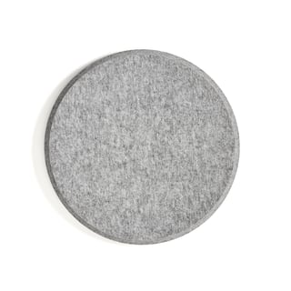 Ljudabsorbent SATELLITE, vägghängd, Ø 780 mm, grå