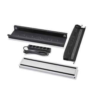 Pojemnik na kable UNIFY, duży, z przedłużaczem, srebrny