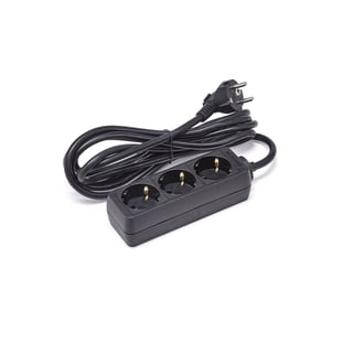 Podaljšek UNIFY, 3 vtičnice, 3 m, črni