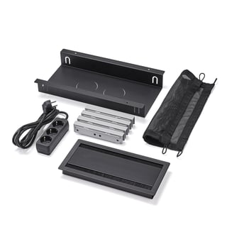 Kabelbox-Paket UNIFY für QBUS/AUDREY 2400 mm, unbestückt, klein, schwarz
