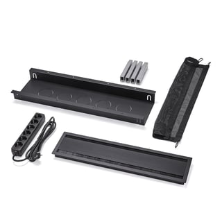 Kabelbox-Paket UNIFY für QBUS/AUDREY 2400 mm, unbestückt, groß, schwarz