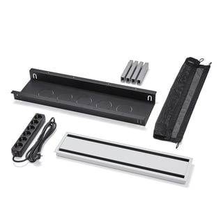 Kabelboxpaket UNIFY till QBUS/NOVUS fast stativ 2400 mm, obestyckad, stor, vit