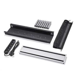 Kabelboxpaket UNIFY till QBUS/NOVUS fast stativ 3200-4000 mm, obestyckad, stor, silver