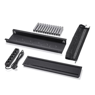 Kabelbox Paket UNIFY für QBUS/AUDREY Festständer 4800-5600 mm, unbestückt, groß, schwarz