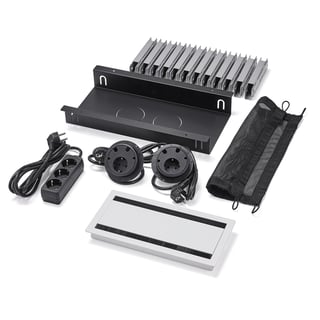 Kabelska omarica UNIFY, paket, za QBUS/AUDREY fiksno stojalo 4800-5600 mm, opremljena, majhna, bela