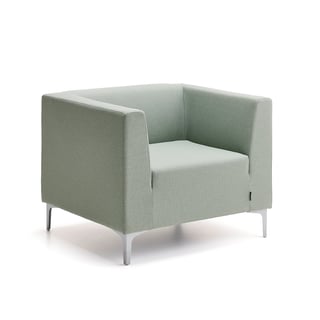 Lænestol CASUAL, stof CURA, grøn grå