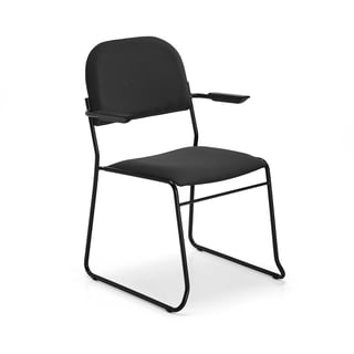 Konferenzstuhl DAWSON, mit Armlehnen, schwarz