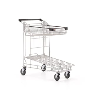 Einkaufswagen FOLD, zinkbeschichtet, 1010 x 580 x 1030 kg, TK 200 kg