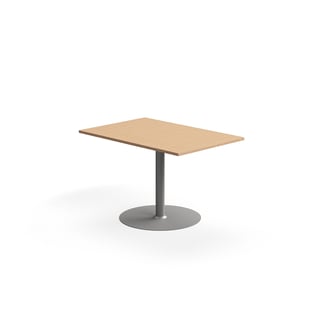 Konferencijski sto FLEXUS, srednja jedinica, 800x1200 mm, bukva/silver