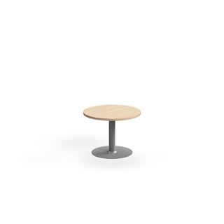 Coffee table VERTICUS, Ø700x500 mm, oak/silver