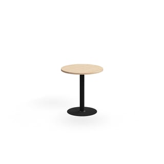 Bord VERTICUS, Ø700x720 mm, svart/ek
