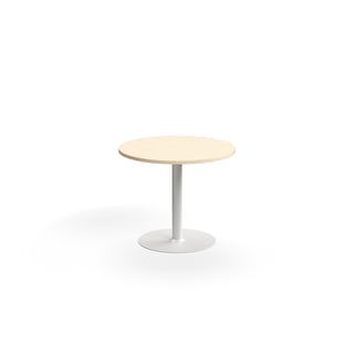 Tafel VERTICUS, Ø900x720 mm, berken/wit