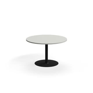 Bord VERTICUS, Ø1200x720 mm, svart/ljusgrå