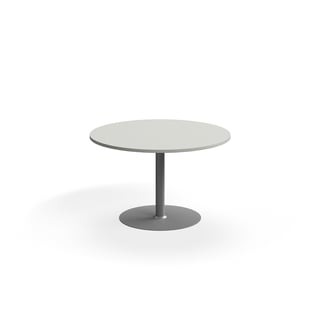 Pöytä VERTICUS, Ø1200x720 mm, vaaleanharmaa/hopea