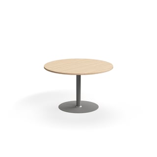 Galds VERTICUS, Ø1200x720 mm, ozols/sudraba