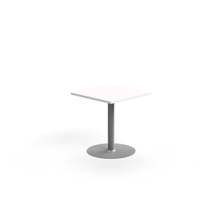 Table VERTICUS, 700x700x720 mm, white/silver