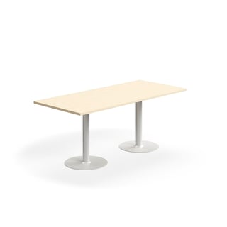 Tafel VERTICUS, 1800x800x720 mm, berken/wit