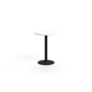 Barbord VERTICUS, Ø700x900 mm, svart/vit