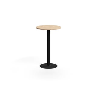 Barborð VERTICUS, Ø700x1100 mm, eik/svart
