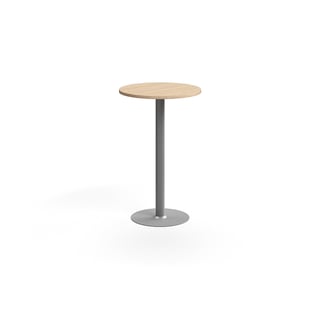 Baaripöytä VERTICUS, Ø700x1100 mm, tammi/hopea