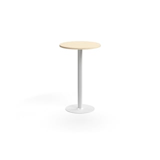 Bāra galds VERTICUS, Ø700x1100 mm, bērzs/balts