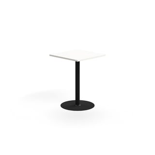 Barbord VERTICUS, 700x700x900 mm, vit/svart