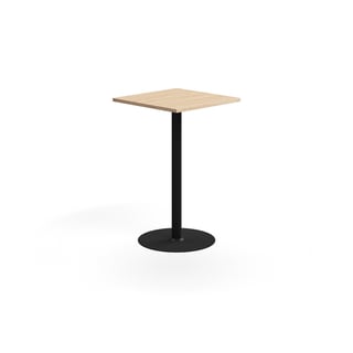 Barbord VERTICUS, 700x700x1100 mm, svart/ek