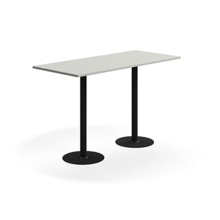 Bar table VERTICUS, 1800x800x1100 mm, light grey/black