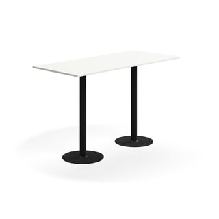 Baaripöytä ALVA, 1800x800x1100 mm, korkeapainelaminaatti, musta/valkoinen