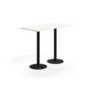 Ståbord ALVA, L1400 B700 H1100 mm, høytrykkslaminat, svart/hvit