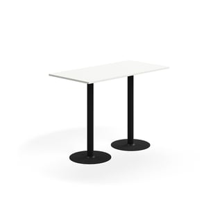 Ståbord ALVA, L1400 B700 H1000 mm, forankringsbart, høytrykkslaminat, svart/hvit