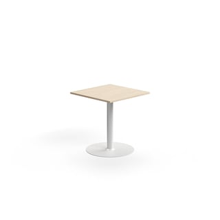 Bord ALVA, 700x700x720 mm, högtryckslaminat, vit/björk
