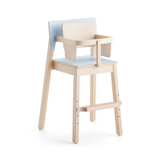 Highchair LOVE, H 500 mm, birch, blue laminate