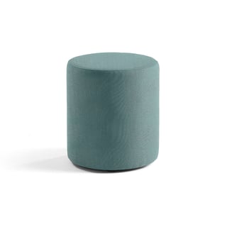 Sittpuff CASUAL, Ø 440 mm, tyg CURA turkos