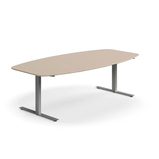 Konverentsilaud NOVUS, 2400 x 1200 mm, hõbehall/ savihall