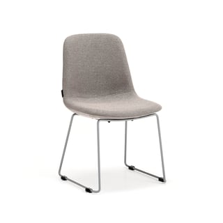 Stol LANGLEY, lav, meiestativ, sølv/taupe