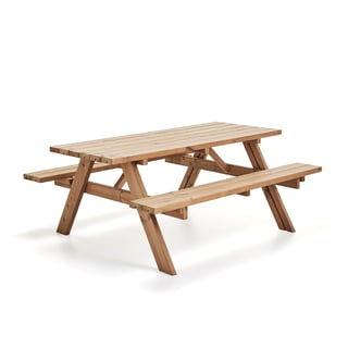 Table with bench TUNDRA PLUS, 1770 mm, brown