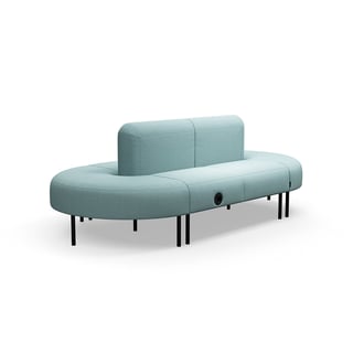 Sofa VARIETY, zatvoren oblik, sa USB-utičnicom, tkanina Pod CS, tirkiz