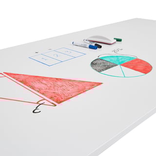 Bord BORÅS, 1800x800x900 mm, stativ silver, whiteboardskiva