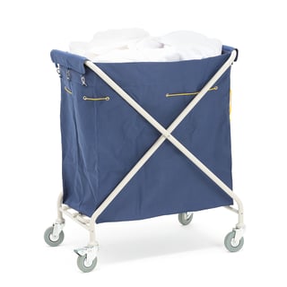 Folding laundry trolley