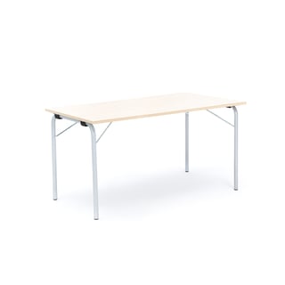 Folding table NICKE, 1400x700x720 mm, galvanised, birch laminate