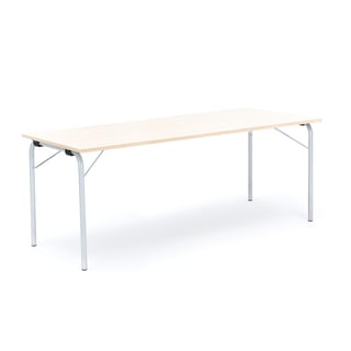 Klapptisch NICKE, 1800x700x720 mm, verzinkt, Laminat Birke