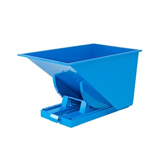 Automatische kantelbak AZURE, 1235 x 840 x 750 mm, 300 l, blauw