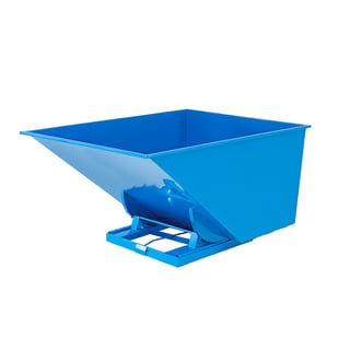 Automatische kantelbak AZURE, 2073 x 1316 x 1248 mm, 2000 l, blauw