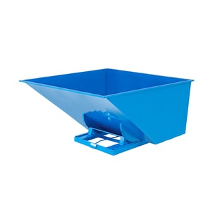 Automatische kantelbak AZURE, 2073 x 1566 x 1248 mm, 2500 l, blauw