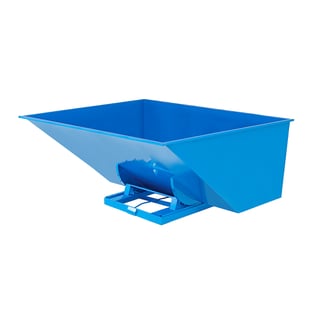 Automatische kantelbak AZURE, 2073 x 1866 x 1248 mm, 3000 l, blauw