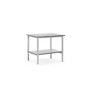 Height adjustable workbench MOTION + bottom shelf, manual, 1200x800 mm